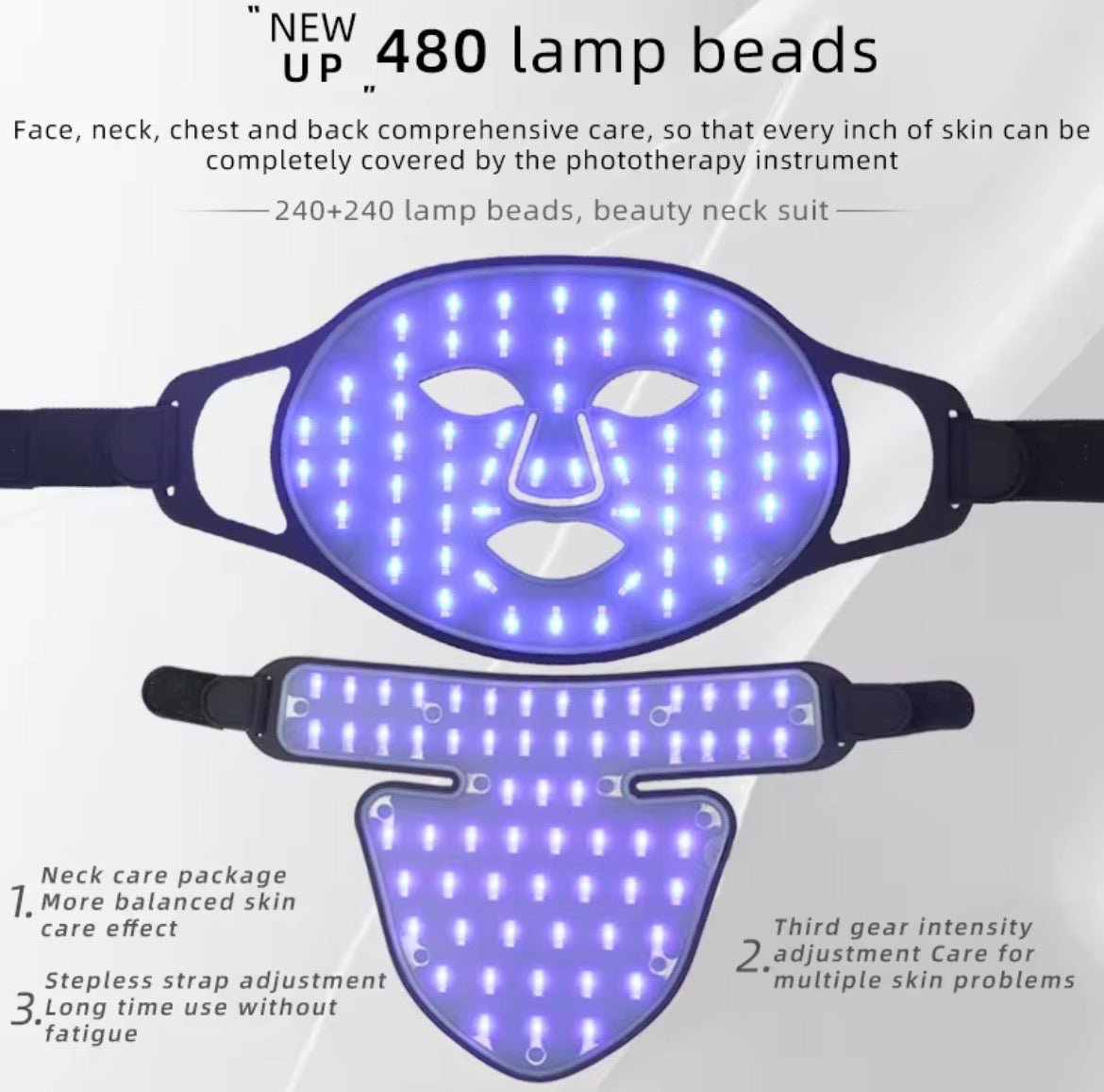 Anti aging Led face mask skin rejuvenation therapy